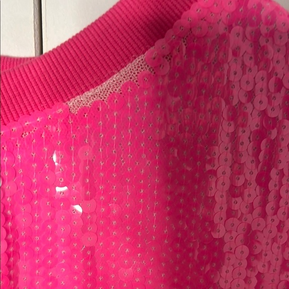 “Drinking Wine and Feeling Fine” Pink Sequin Women's Top - Picture 4 of 7